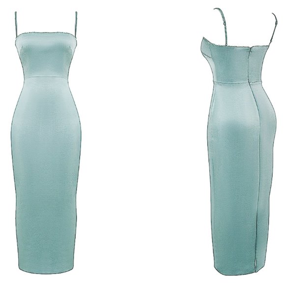 HOUSE OF CB 'Costanza' Light Jade Maxi Dress NWOT - Picture 6 of 12